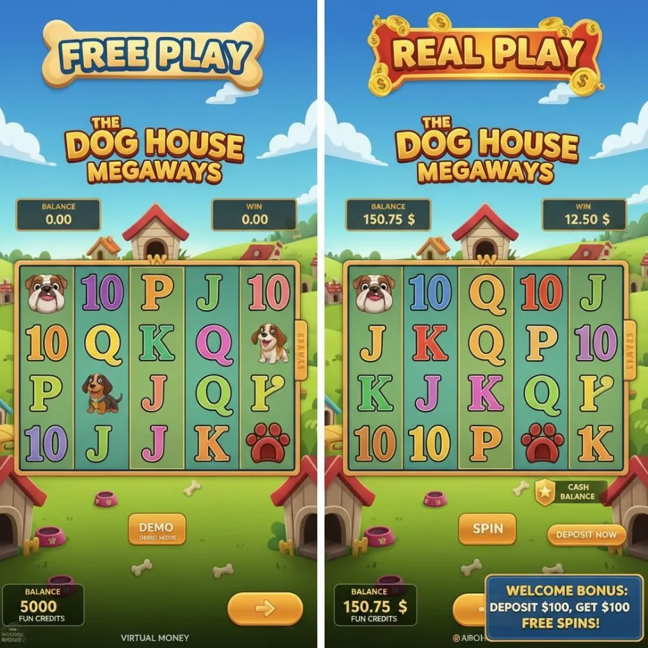 Free play advantages in The Dog House Megaways: learning patterns without risk
